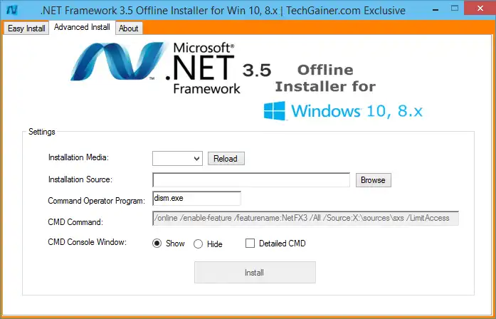 Download web tool or web app .Net Framework 3.5 offline Installer